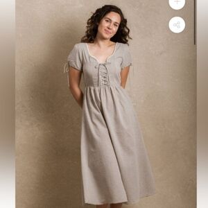 Like New Neuflora Pembroke Dress Size XS Brown Gingham 100% Cotton